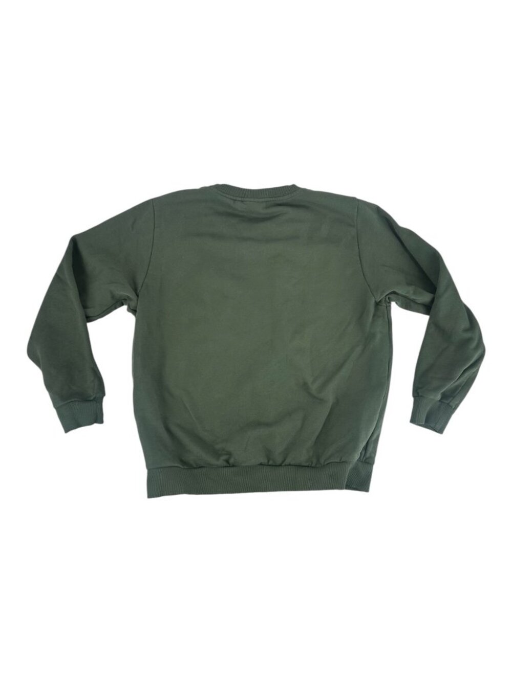 Fjallraven Logo Sweatshirt Womens Large Olive Green Fleece Pullover Gorpcore - Picture 8 of 10
